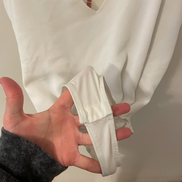 dina be White V Neck Bodysuit - Picture 5 of 8